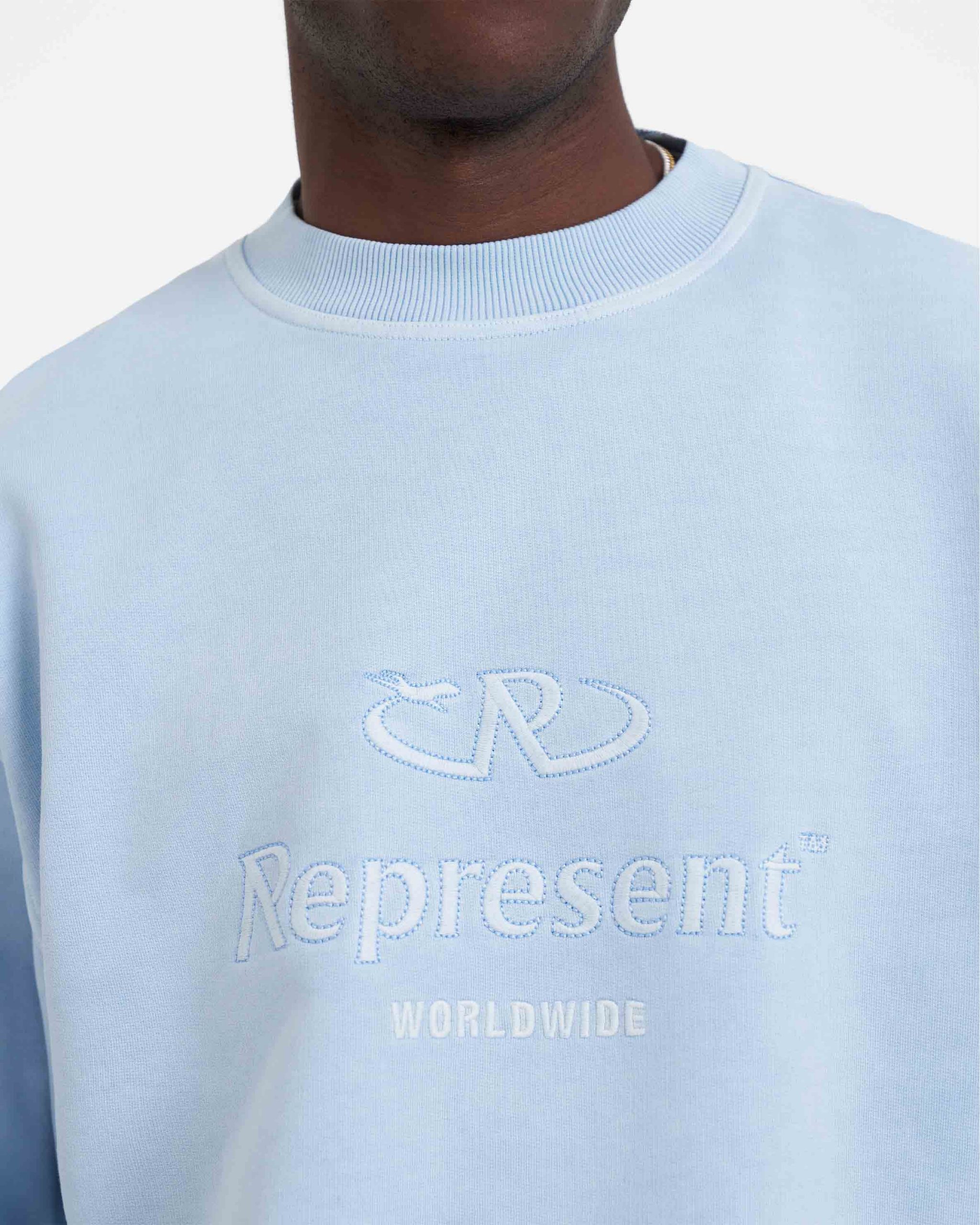 Represent Worldwide Sweater - Powder Blue - Represemt Clo® Online Shop