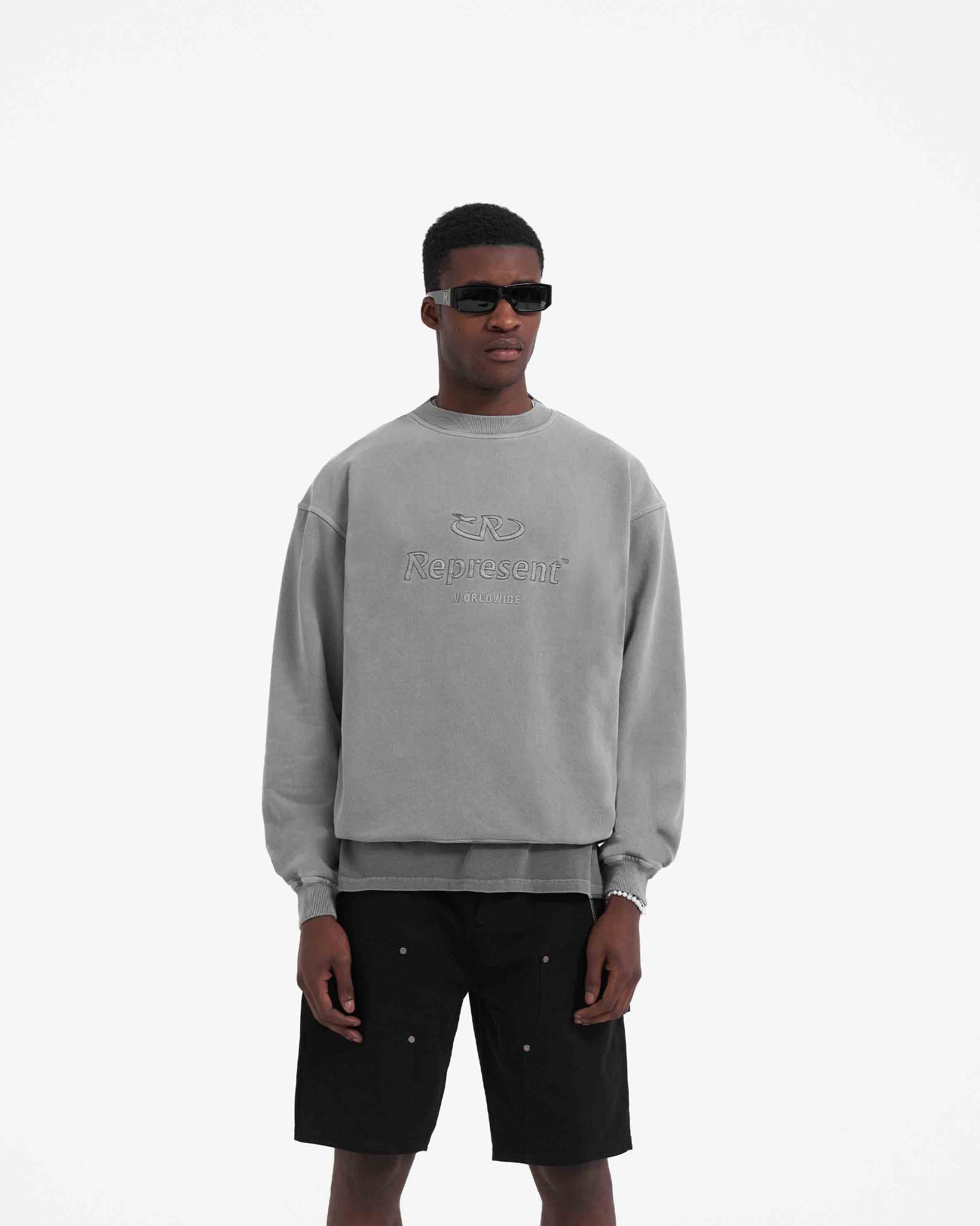 Represent Worldwide Sweater - Ultimate Grey - Represemt Clo® Online Shop